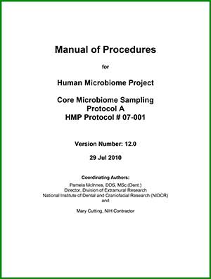 人體微生物組計劃采樣操作指南Manual of procedures for Human Microbiome Project Core Microbiome Sampling Protocol
