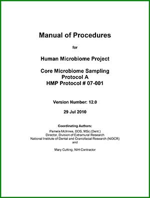 人体微生物组计划采样操作指南Manual of procedures for Human Microbiome Project Core Microbiome Sampling Protocol